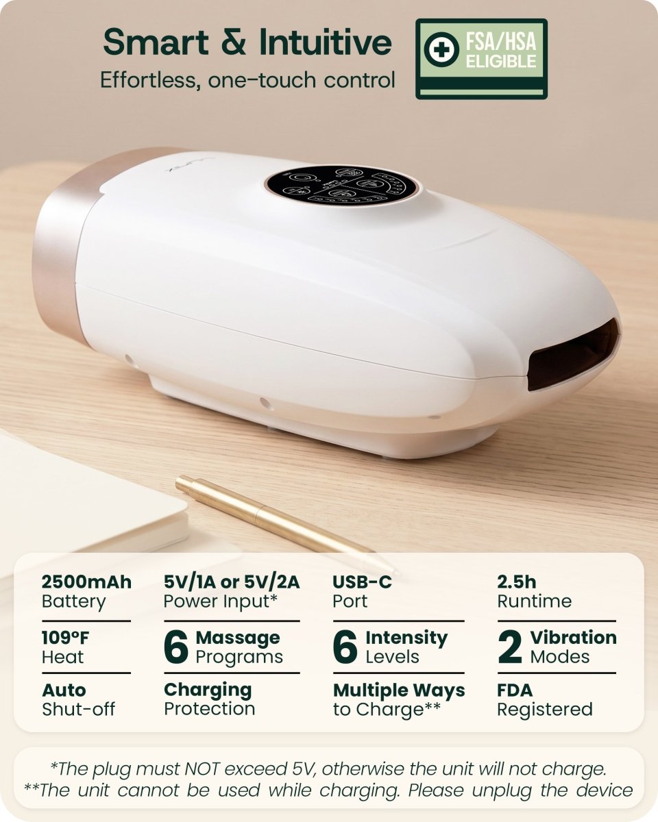 LX3 Hand Massager Lunar White | Lunix - Hand Massager - Lunix
