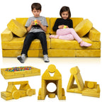 Modular Play Couch Amber Yellow | Lunix - Children Furniture - Lunix