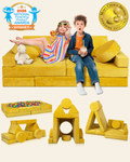 Modular Play Couch Amber Yellow | Lunix - Children Furniture - Lunix