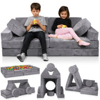 Modular Play Couch Granite Gray | Lunix - Children Furniture - Lunix
