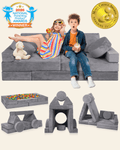 Modular Play Couch Granite Gray | Lunix - Children Furniture - Lunix