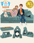 Modular Play Couch Sage Teal | Lunix - Children Furniture - Lunix