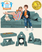 Modular Play Couch Sage Teal | Lunix - Children Furniture - Lunix