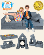 Modular Play Couch Stone Gray | Lunix - Children Furniture - Lunix