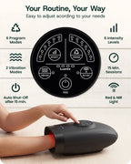 Red Light Hand Massager Charcoal Black | Lunix - Hand Massager - Lunix