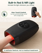 Red Light Hand Massager Charcoal Black | Lunix - Hand Massager - Lunix