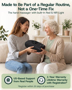 Red Light Hand Massager Charcoal Black | Lunix - Hand Massager - Lunix