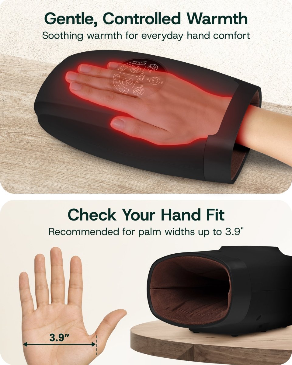 Red Light Hand Massager Charcoal Black | Lunix - Hand Massager - Lunix