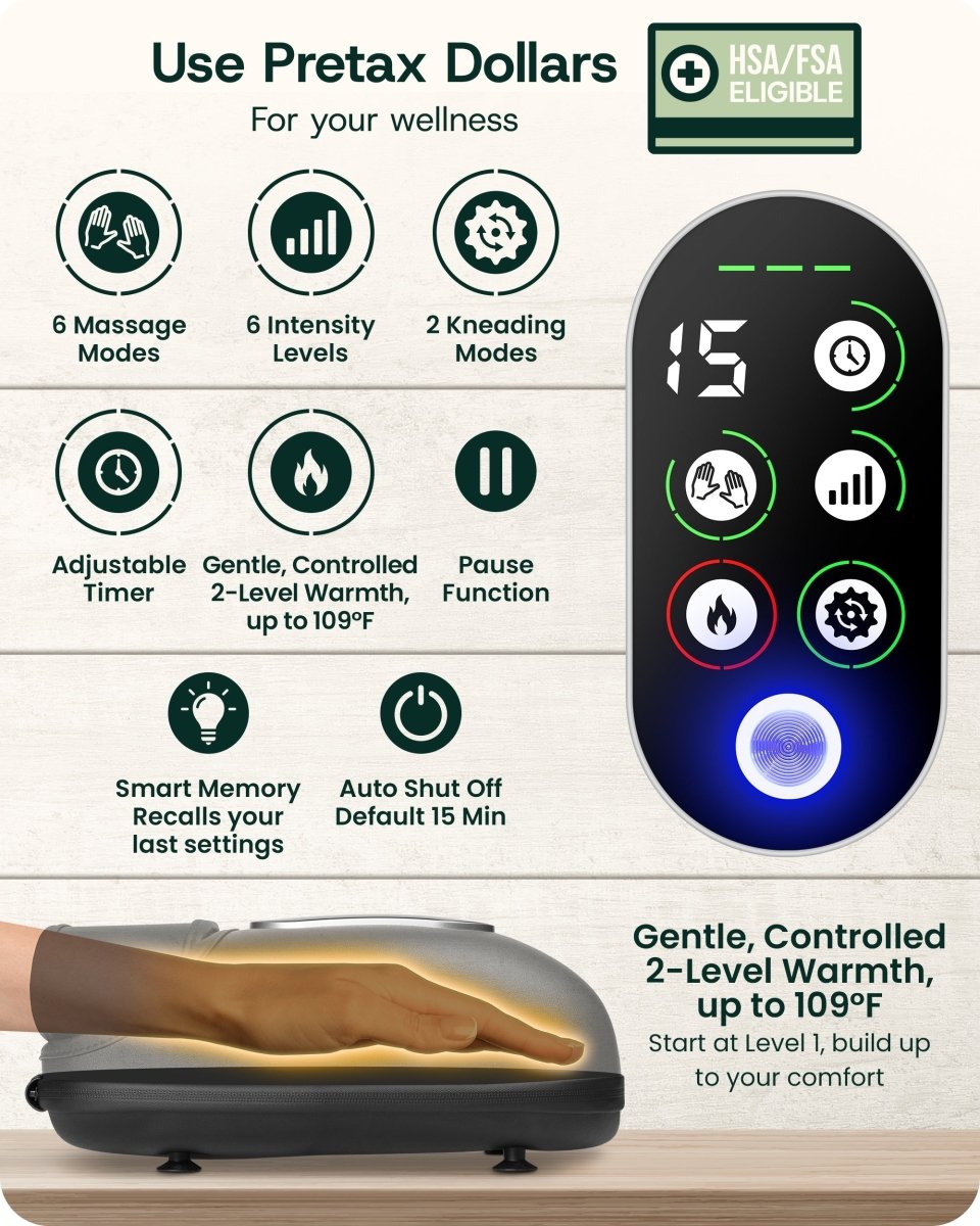 Rolling Hand Massager Charcoal Black | Lunix - Hand Massager - Lunix