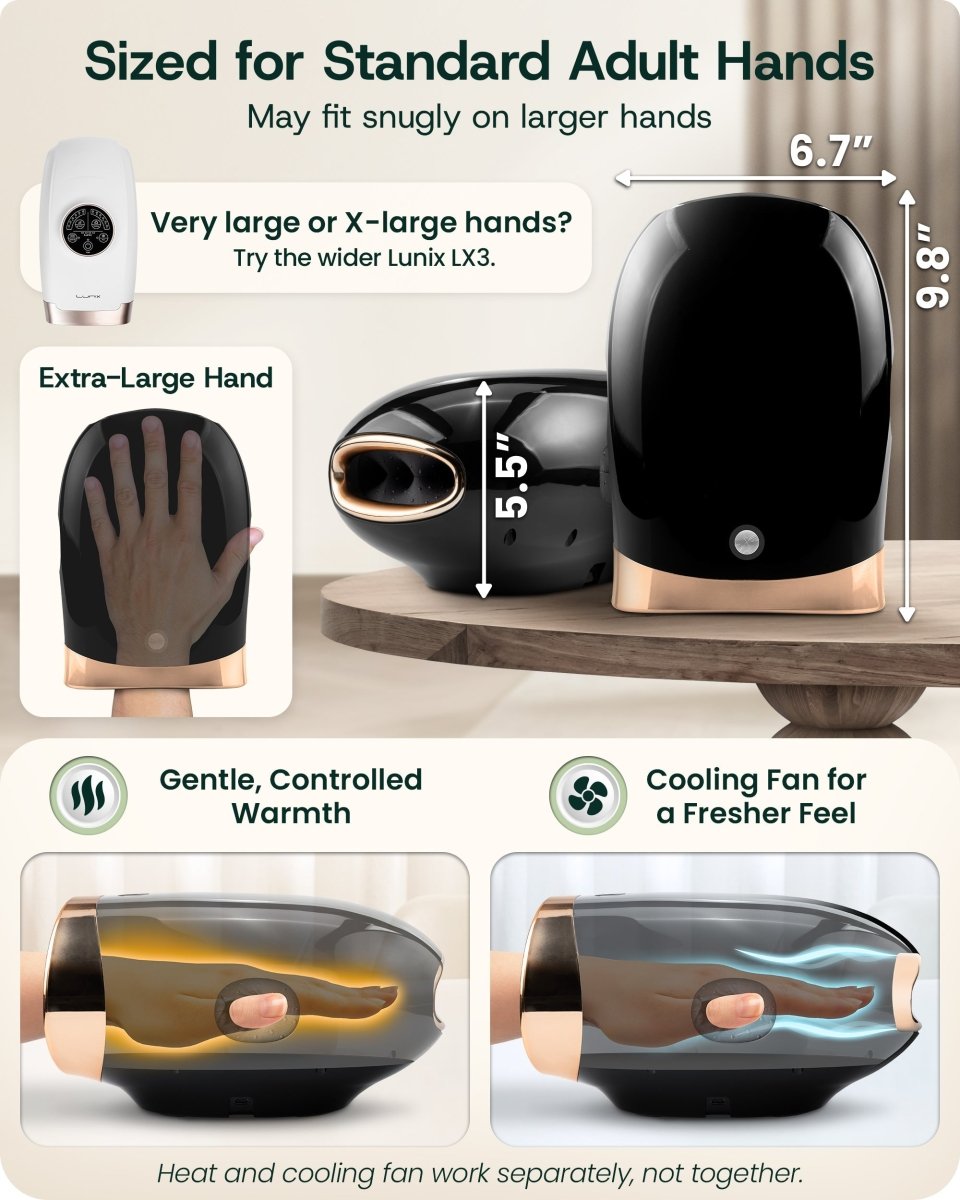 Rolling Hand Massager Charcoal Black | Lunix - Hand Massager - Lunix