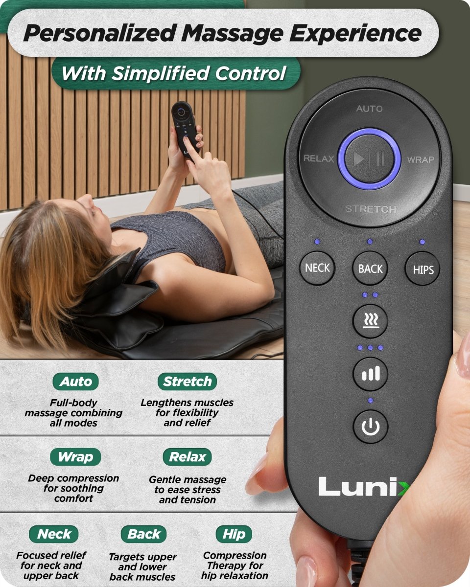 Stretching Mat Massager Charcoal Black | Lunix - Massage Mat - Lunix
