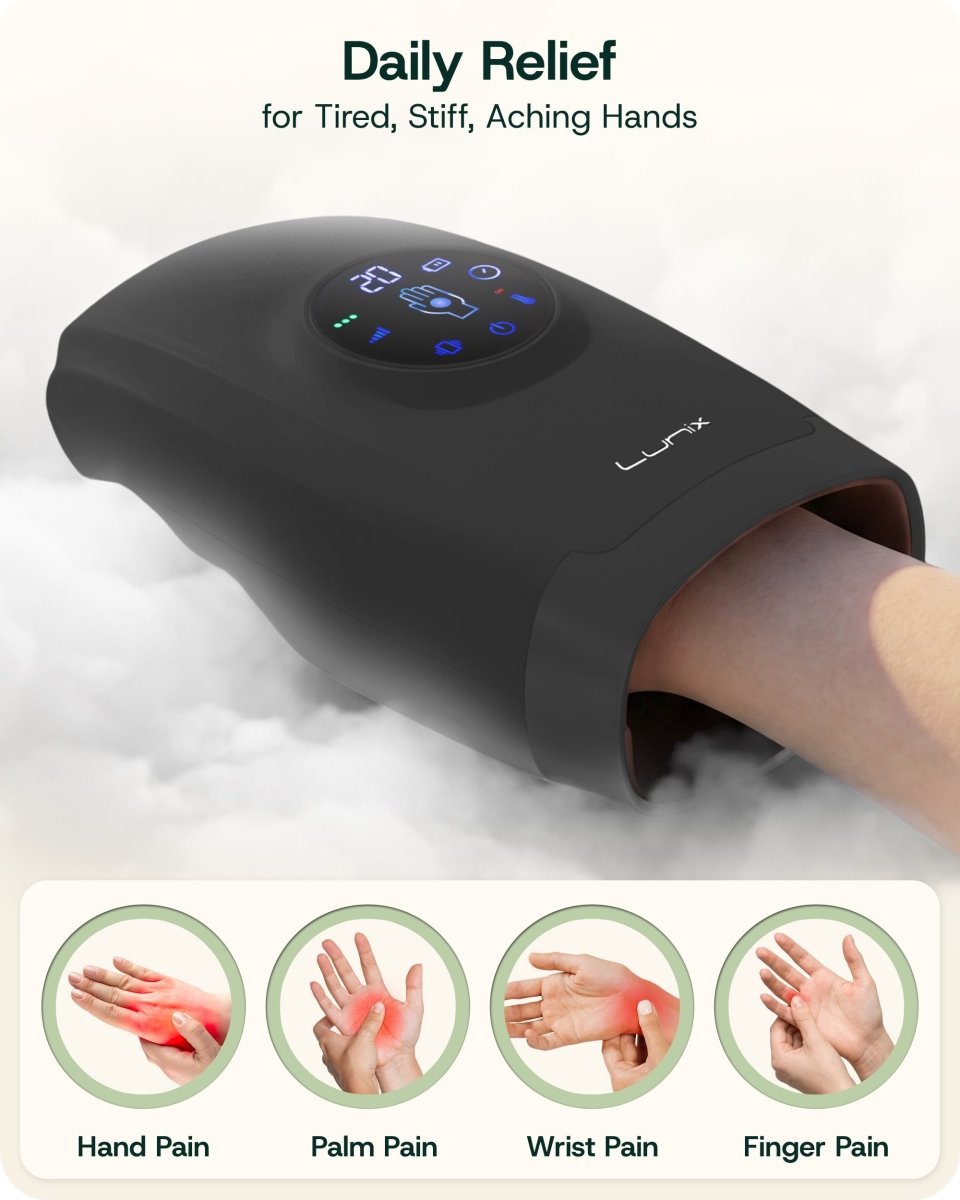 Touchscreen Hand Massager Charcoal Black | Lunix - Hand Massager - Lunix