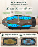 Touchscreen Hand Massager Charcoal Black | Lunix - Hand Massager - Lunix