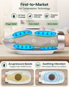Touchscreen Hand Massager Lunar White | Lunix - Hand Massager - Lunix