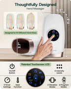 Touchscreen Hand Massager Lunar White | Lunix - Hand Massager - Lunix