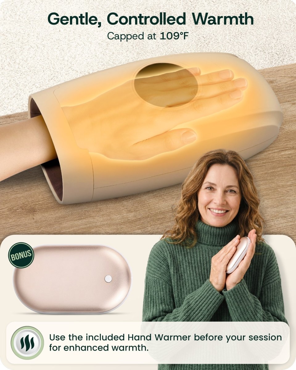 Touchscreen Hand Massager Sand Beige | Lunix - Hand Massager - Lunix
