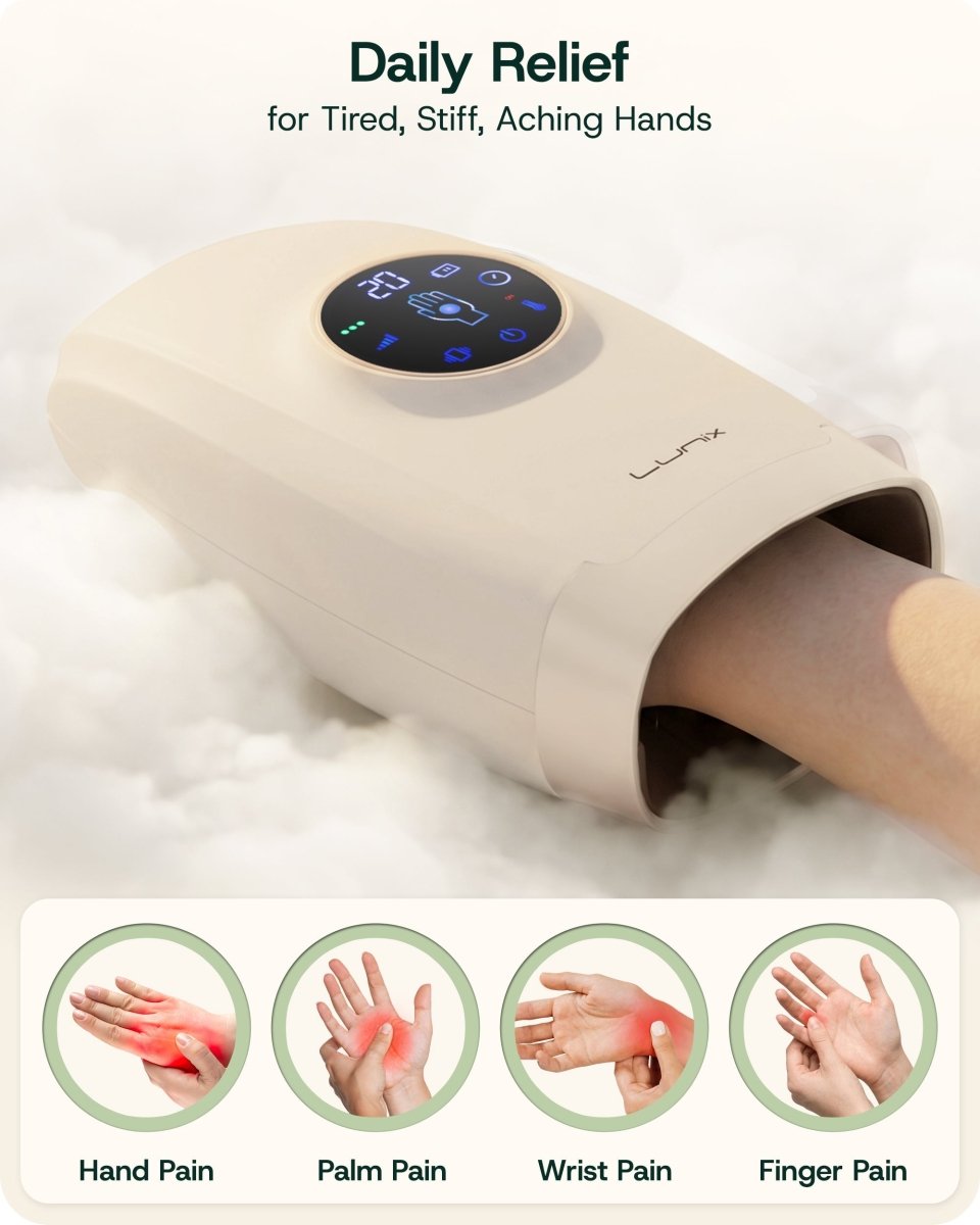 Touchscreen Hand Massager Sand Beige | Lunix - Hand Massager - Lunix