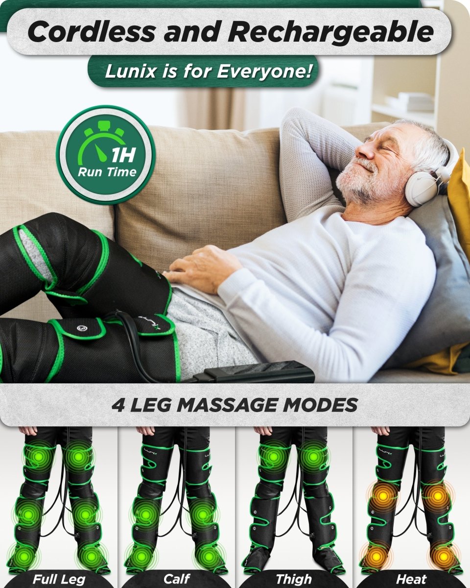 Upgraded Full Leg Massager Forest Green | Lunix - Full Leg Massager - Lunix