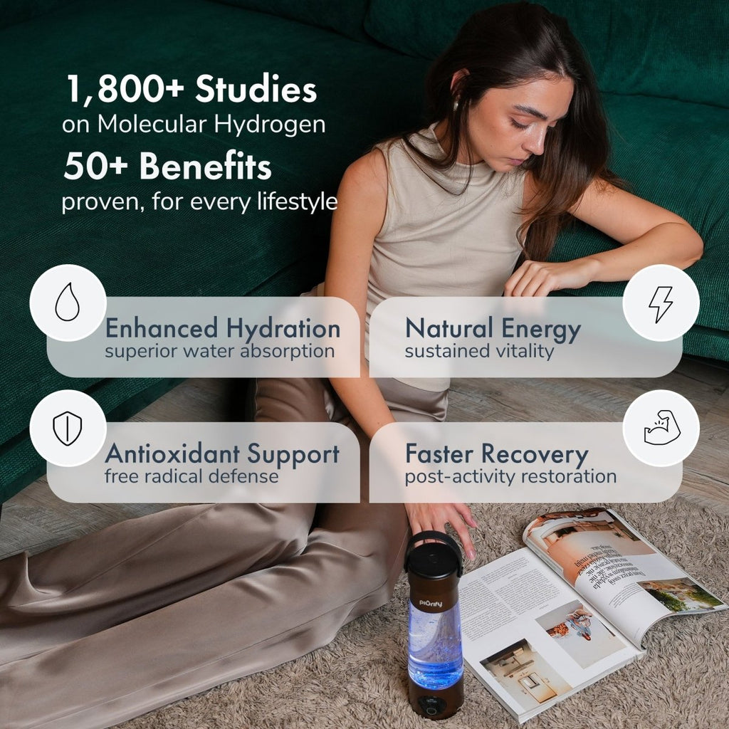 Hydrogenator® Bottle with Handle - Brown - Hydrogen Water Bottle - Piurify