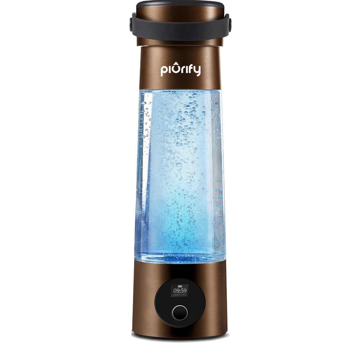 Hydrogenator® Bottle with Handle - Brown - Hydrogen Water Bottle - Piurify