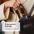 Hydrogenator® Bottle with Handle - Brown - Hydrogen Water Bottle - Piurify