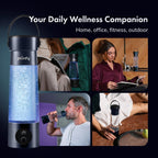 Hydrogenator® Bottle with Handle - Dark Blue - Hydrogen Water Bottle - Piurify