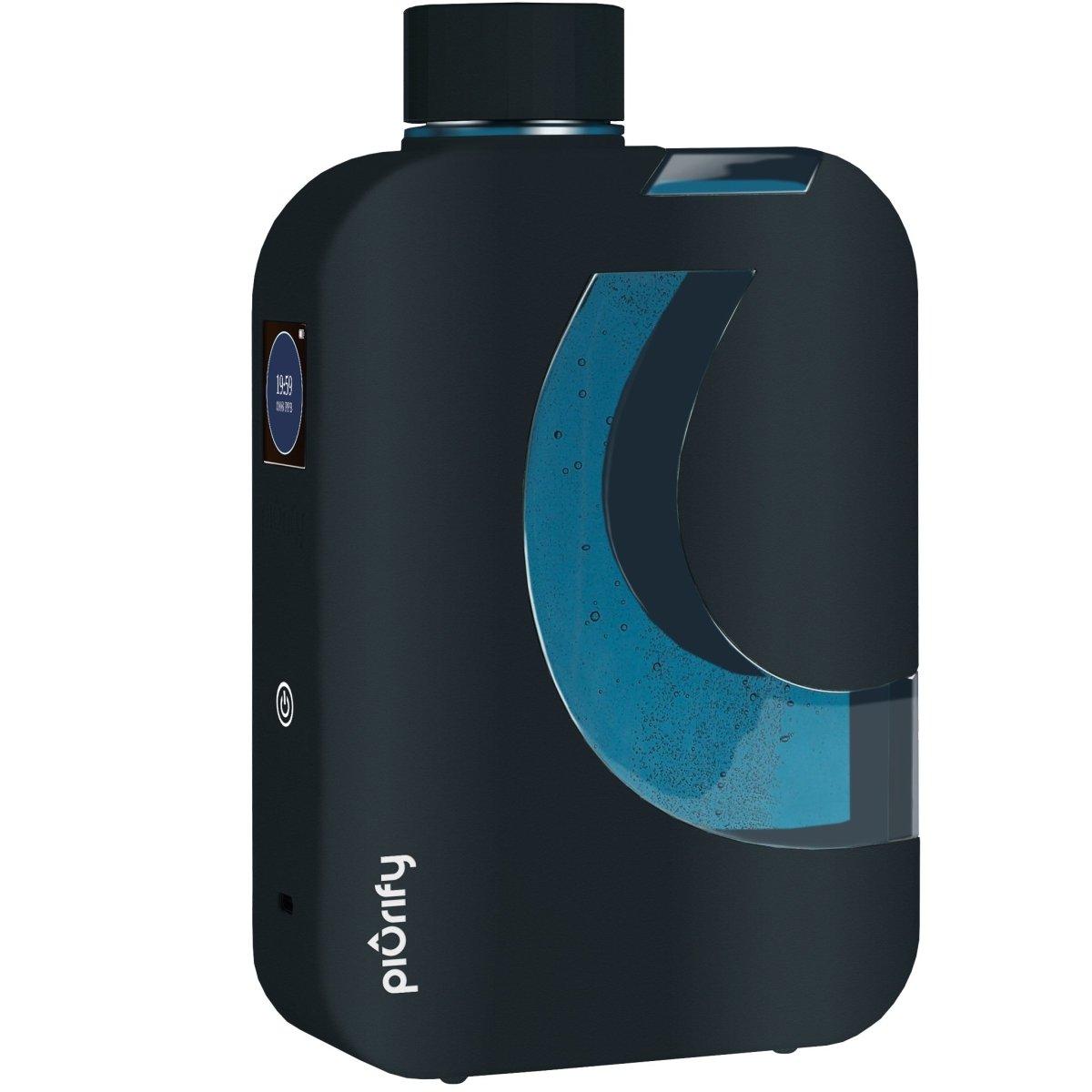 Hydrogenator® Hydrogen Flask - Black - Hydrogen Water Bottle - Piurify