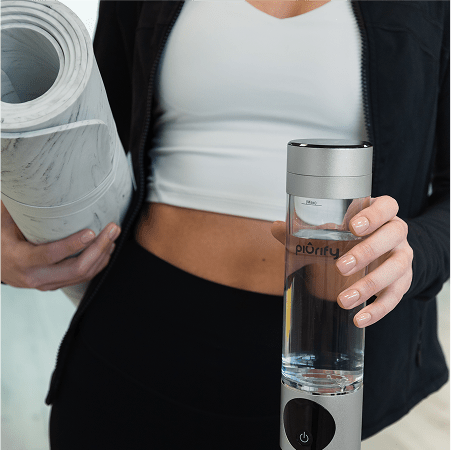 PIURIFY Hydrogenator® Hydrogen Water Bottle - Black - Hydrogen Water Bottle - Piurify