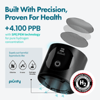 PIURIFY Hydrogenator® Hydrogen Water Bottle - Black - Hydrogen Water Bottle - Piurify