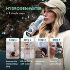 PIURIFY Hydrogenator® Hydrogen Water Bottle - Pink - Hydrogen Water Bottle - Piurify