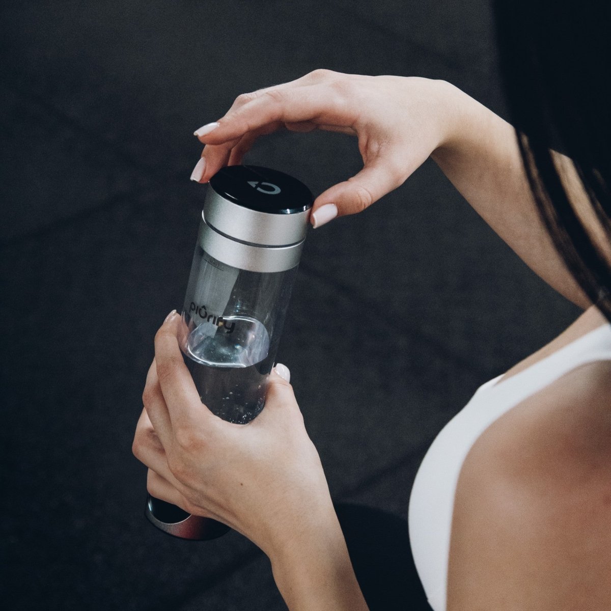 PIURIFY Hydrogenator® Hydrogen Water Bottle - Silver - Hydrogen Water Bottle - Piurify