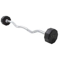 Rubber Fixed Curl Barbell Set | TKO - Fixed Barbell Set - TKO Strength & Performance