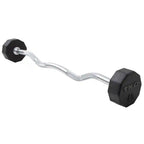 Rubber Fixed Curl Barbell Set | TKO - Fixed Barbell Set - TKO Strength & Performance