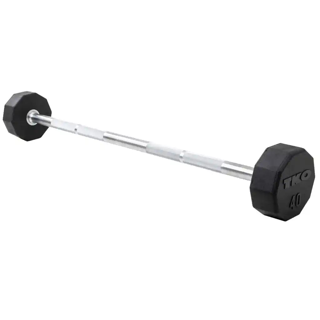 Rubber Straight Fixed Barbells | TKO - Fixed Barbell Set - TKO Strength & Performance