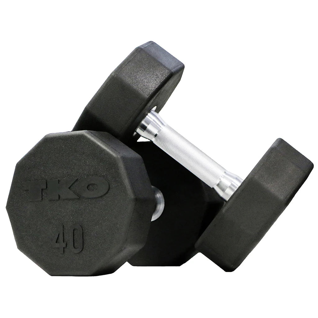 TKO Strength & Performance - TKO 10 - Sided Pro Rubber Dumbbell Sets - Dumbbell Set - Revive and Lift