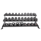 5–150 lb Commercial Dumbbell Set with 3 - Tier Rack | TKO - Dumbbell Set - TKO Strength & Performance