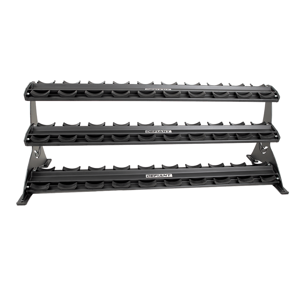 5–150 lb Commercial Dumbbell Set with 3 - Tier Rack | TKO - Dumbbell Set - TKO Strength & Performance
