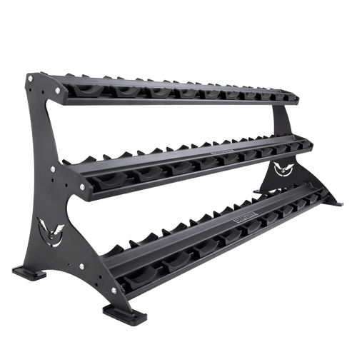 5–150 lb Commercial Dumbbell Set with 3 - Tier Rack | TKO - Dumbbell Set - TKO Strength & Performance