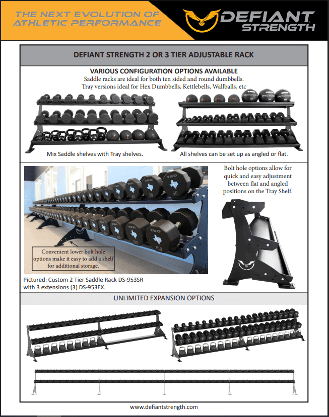 5–150 lb Commercial Dumbbell Set with 2 - Tier Rack | TKO - Dumbbell Set - TKO Strength & Performance