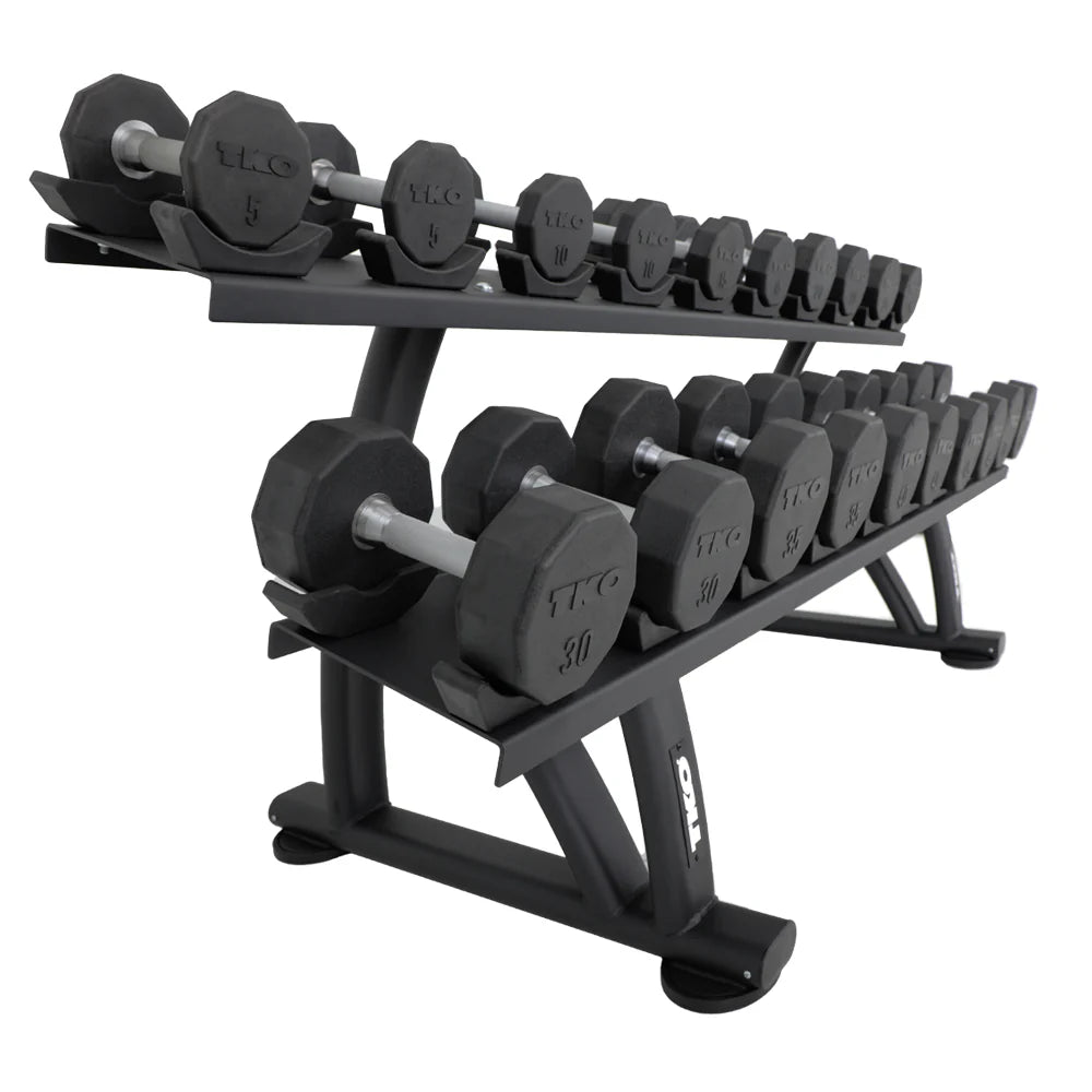 10 Pair Dumbbell Rack Saddle | TKO - Dumbbell Storage - TKO Strength & Performance