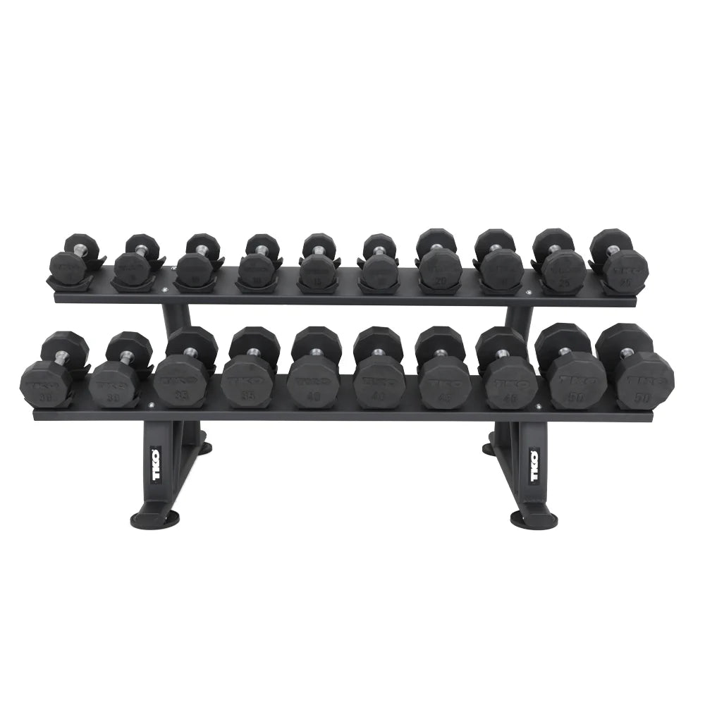 10 Pair Dumbbell Rack Saddle | TKO - Dumbbell Storage - TKO Strength & Performance
