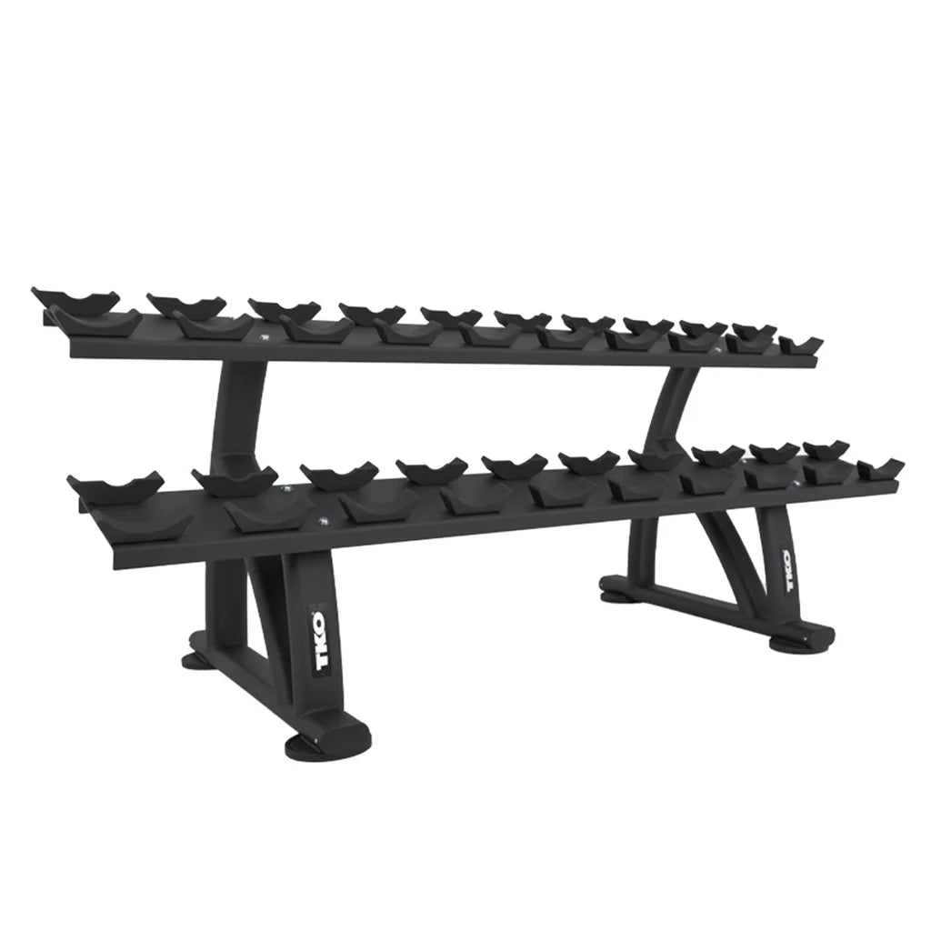10 Pair Dumbbell Rack Saddle | TKO - Dumbbell Storage - TKO Strength & Performance