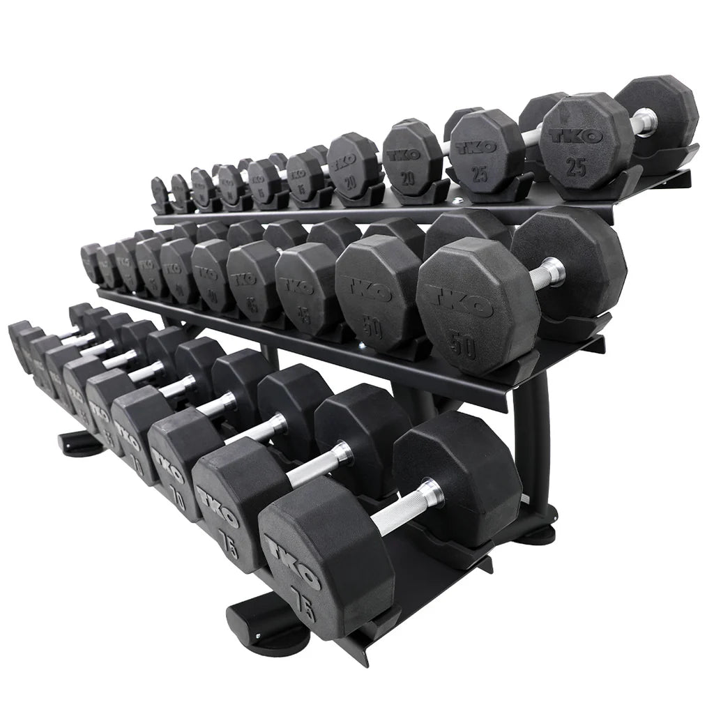 TKO Strength & Performance - TKO 7052B 15 Pair Dumbbell Rack - Dumbbell Storage
