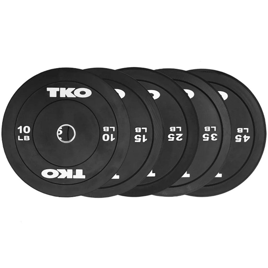 TKO Strength & Performance - TKO 802BP Olympic 230lb Rubber Bumper Plates Set - Weight Plate Set