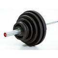 TKO Strength & Performance - TKO 803OR - 300MB Olympic Rubber Grip Plate Set with Power Bar - Full Plate Set with Bar