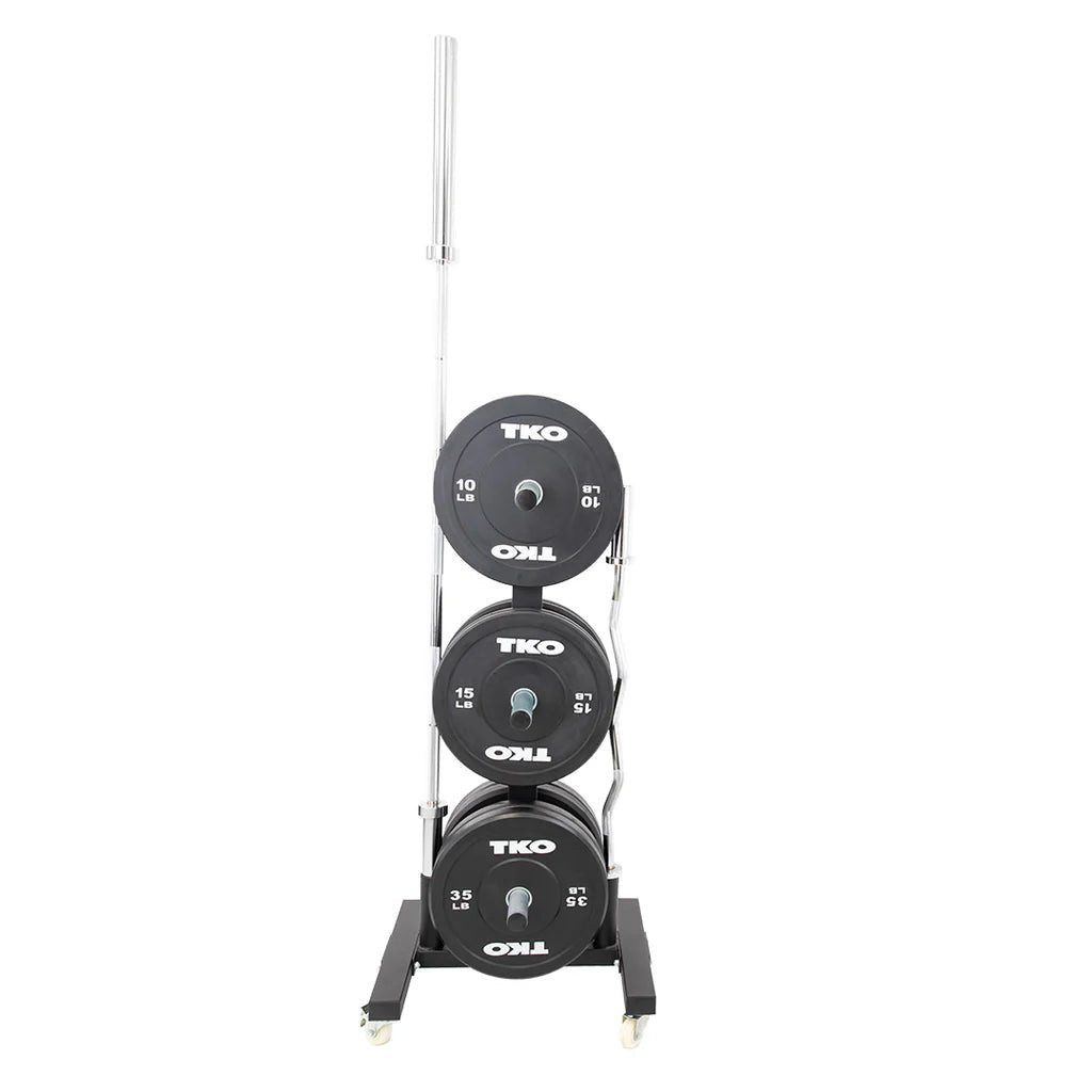 Bumper Plate Rack with Wheels | TKO - Weight Plate Storage - TKO Strength & Performance