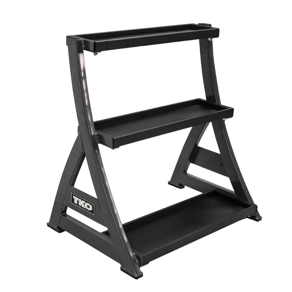 TKO Strength & Performance - TKO 856KR 3 - Tier Kettlebell Rack with Full Kettlebell Set - Kettlebell Set & Rack