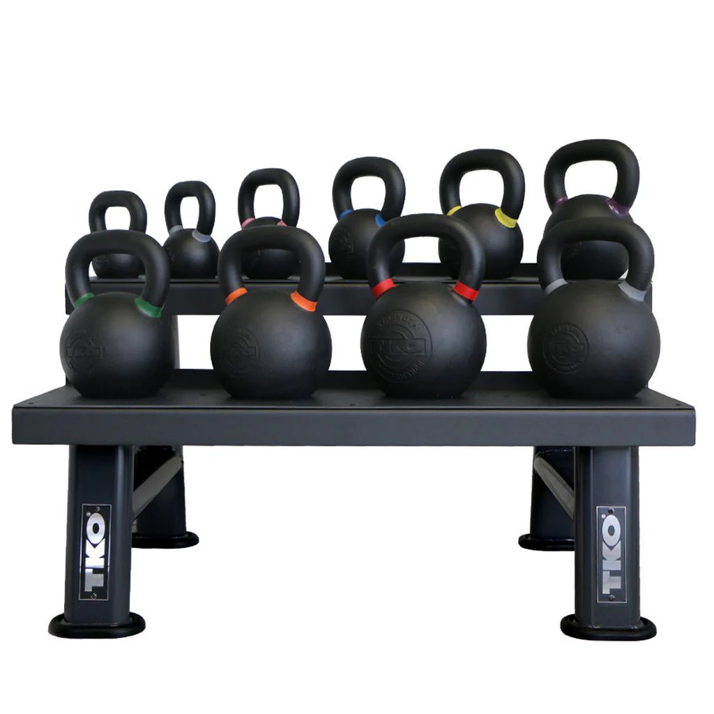 TKO Strength & Performance - TKO 859KR 2 - Tier Kettlebell Rack with Full Kettlebell Set - Kettlebell Set with Rack