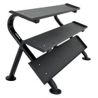 TKO Strength - TKO 890HDR 5–75 lb- Dumbbell Set with Heavy - Gauge 3 - Tier Horizontal Rack | Dumbbell Set - Revive and Lift