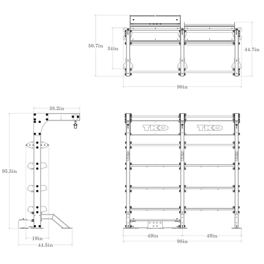 Free Standing Double Suspension Bay | TKO - Suspension Bay - TKO Strength & Performance